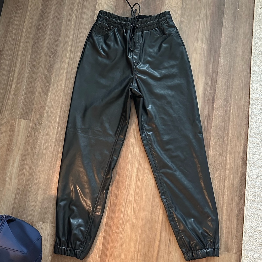 Pleather joggers - Picture 1 of 4